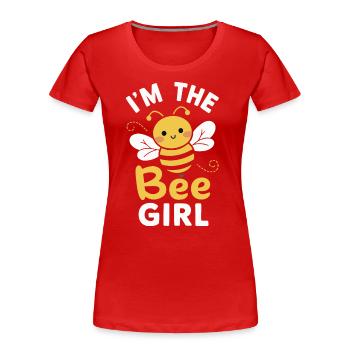 honey bee, beekeeper, bee, bee - Women's Premium Organic T-Shirt - red - Front - Mia (176cm)