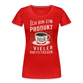 Café Café Buveurs de café Amateurs de café - T-shirt bio Premium Femme - rouge - Devant - Mia (176cm)
