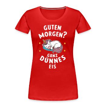 Licorne Licornes Créatures mythiques Mystique - T-shirt bio Premium Femme - rouge - Devant - Mia (176cm)