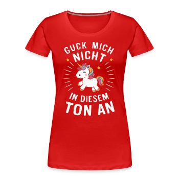 Licorne Licornes Créatures mythiques Mystique - T-shirt bio Premium Femme - rouge - Devant - Mia (176cm)
