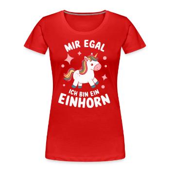 Licorne Licornes Créatures mythiques Mystique - T-shirt bio Premium Femme - rouge - Devant - Mia (176cm)