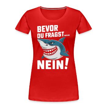 Requin Requin Requins Requin - T-shirt bio Premium Femme - rouge - Devant - Mia (176cm)