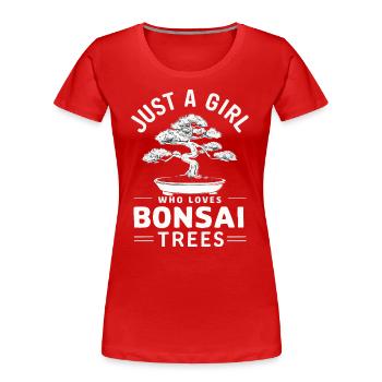Bonsaï Bonsaï japonais - T-shirt bio Premium Femme - rouge - Devant - Mia (176cm)