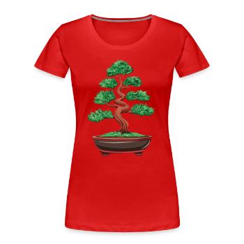 Bonsaï Bonsaï japonais - T-shirt bio Premium Femme - rouge - Devant - Mia (176cm)