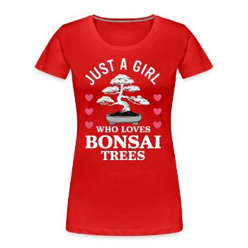 Bonsaï Bonsaï japonais - T-shirt bio Premium Femme - rouge - Devant - Mia (176cm)
