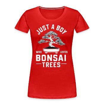 Bonsaï Bonsaï japonais - T-shirt bio Premium Femme - rouge - Devant - Mia (176cm)