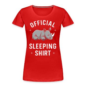 Nashorn Rhinozeros - Frauen Premium Bio T-Shirt - Rot - Vorne - Mia (176cm)