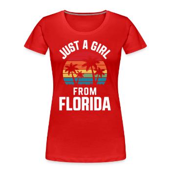 Florida USA Amerika Saat - Frauen Premium Bio T-Shirt - Rot - Vorne - Mia (176cm)