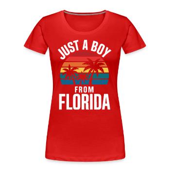Florida USA Amerika Saat - Frauen Premium Bio T-Shirt - Rot - Vorne - Mia (176cm)