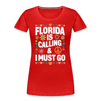Florida USA Amerika Saat - Frauen Premium Bio T-Shirt - Rot - Vorne - Mia (176cm)