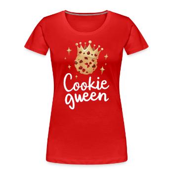 Cookies Biscuits Biscuits Biscuits Chocolat - T-shirt bio Premium Femme - rouge - Devant - Mia (176cm)