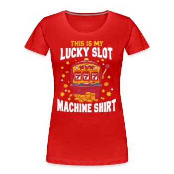 Casino Gambling Casino Las Vegas Gamblers - Women's Premium Organic T-Shirt - red - Front - Mia (176cm)