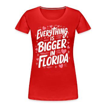 Florida USA Amerika Saat - Frauen Premium Bio T-Shirt - Rot - Vorne - Mia (176cm)