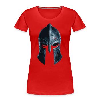 Chevaliers croisés Templiers Moyen Âge - T-shirt bio Premium Femme - rouge - Devant - Mia (176cm)
