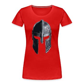 Chevaliers croisés Templiers Moyen Âge - T-shirt bio Premium Femme - rouge - Devant - Mia (176cm)