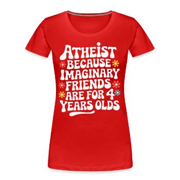Atheismus Atheist Anti-Religion Agnostiker - Frauen Premium Bio T-Shirt - Rot - Vorne - Mia (176cm)
