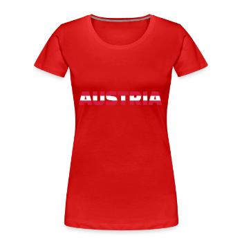 Austria - Women's Premium Organic T-Shirt - red - Front - Mia (176cm)