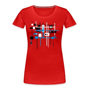 Architecte - T-shirt bio Premium Femme - rouge - Devant - Mia (176cm)