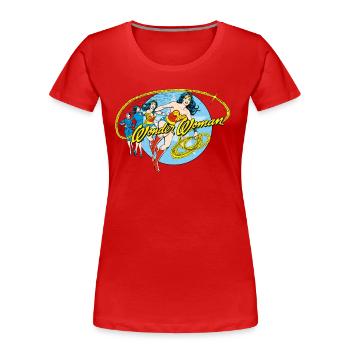 DC Comics Originals Diana Prince Wonder Woman - Frauen Premium Bio T-Shirt - Rot - Vorne - Mia (176cm)