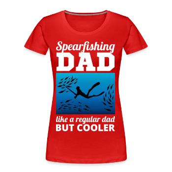 Pêche sous-marine Pêche sous-marine Papa Fête des Pères - T-shirt bio Premium Femme - rouge - Devant - Mia (176cm)