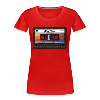 Mixtape Kassette 90er Party 80er Jahre Retro Tape - Frauen Premium Bio T-Shirt - Rot - Vorne - Mia (176cm)