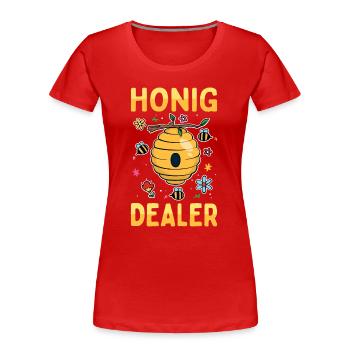 Honig Dealer Bienenzüchter Bienenflüsterer Bienen - Frauen Premium Bio T-Shirt - Rot - Vorne - Mia (176cm)