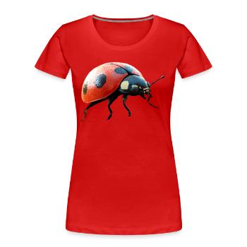 Marienkäfer Ladybug Insekten Bunt Süße Marienkäfer - Frauen Premium Bio T-Shirt - Rot - Vorne - Mia (176cm)