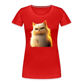 Chat Persan Chat Persan Chat Persan Chats Mignons - T-shirt bio Premium Femme - rouge - Devant - Mia (176cm)