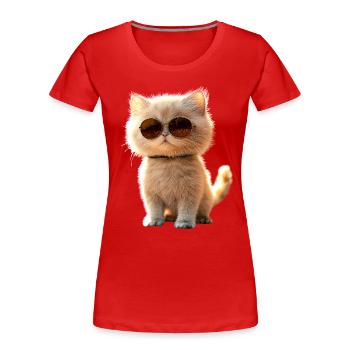 Chat Persan Chat Persan Chat Persan Chats Mignons - T-shirt bio Premium Femme - rouge - Devant - Mia (176cm)