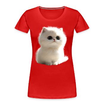 Chat Persan Chat Persan Chat Persan Chats Mignons - T-shirt bio Premium Femme - rouge - Devant - Mia (176cm)