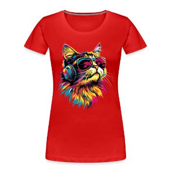 Chat Persan Chat Persan Chat Persan Chats Mignons - T-shirt bio Premium Femme - rouge - Devant - Mia (176cm)