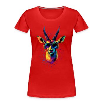 Antilope Kudu Gazelle Afrika Serengeti Antilopen - Frauen Premium Bio T-Shirt - Rot - Vorne - Mia (176cm)