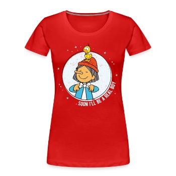 Pinocchio With Girlfriend Gina Wanna Be A Real Boy - Women's Premium Organic T-Shirt - red - Front - Mia (176cm)