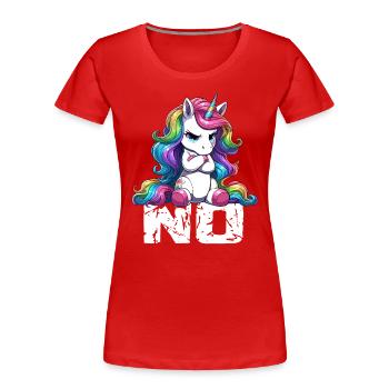 Licorne Dit Pas De Collègue De Bureau Drôle - T-shirt bio Premium Femme - rouge - Devant - Mia (176cm)