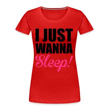 Sleep - Frauen Premium Bio T-Shirt - Rot - Vorne - Mia (176cm)