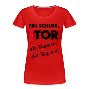 Un tir un but, Bayern - T-shirt bio Premium Femme - rouge - Devant - Mia (176cm)