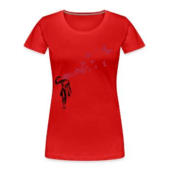 Butterfly Suicide - Frauen Premium Bio T-Shirt - Rot - Vorne - Mia (176cm)