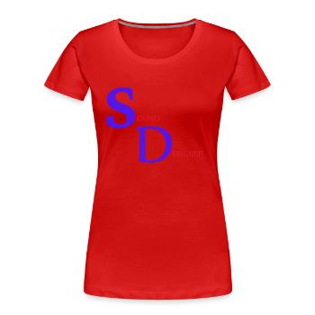 Sound Designer - T-shirt bio Premium Femme - rouge - Devant - Mia (176cm)