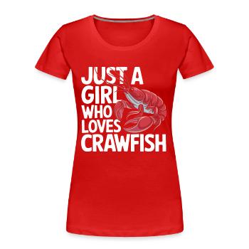 Langusten Krabben Garnelen Meeresfrüchte - Frauen Premium Bio T-Shirt - Rot - Vorne - Mia (176cm)