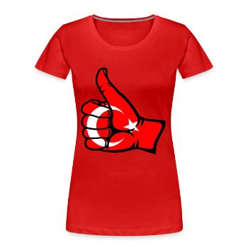 Türkei Flagge alles klar Symbol - Frauen Premium Bio T-Shirt - Rot - Vorne - Mia (176cm)