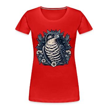 Falke Falknerei Vogel Greifvogel - Frauen Premium Bio T-Shirt - Rot - Vorne - Mia (176cm)