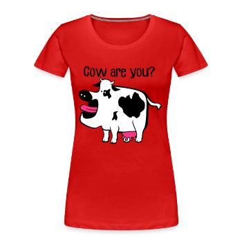 Kuh sind Sie? - Frauen Premium Bio T-Shirt - Rot - Vorne - Mia (176cm)