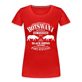 Rhino - Nashorn - Afrika - botswana - Frauen Premium Bio T-Shirt - Rot - Vorne - Mia (176cm)