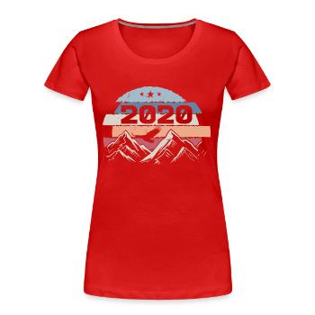 Original 2020 Millésime 2020 Anniversaire 2020 - T-shirt bio Premium Femme - rouge - Devant - Mia (176cm)