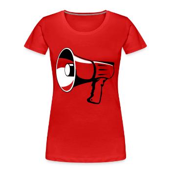 Megaphon - Frauen Premium Bio T-Shirt - Rot - Vorne - Mia (176cm)