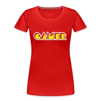 I Am A Gamer - Women's Premium Organic T-Shirt - red - Front - Mia (176cm)