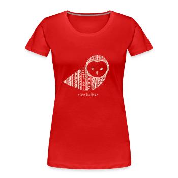 The Indian Matrix - Frauen Premium Bio T-Shirt - Rot - Vorne - Mia (176cm)