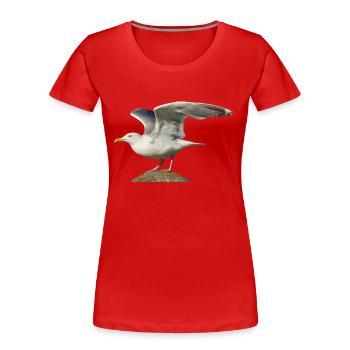 mouette mouette Möwe2 - T-shirt bio Premium Femme - rouge - Devant - Mia (176cm)