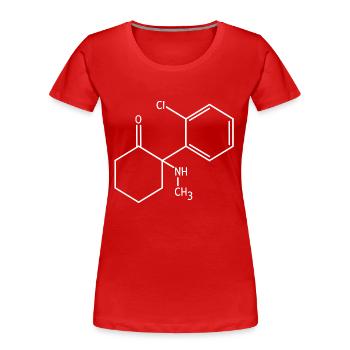Ketamin Formel - Frauen Premium Bio T-Shirt - Rot - Vorne - Mia (176cm)