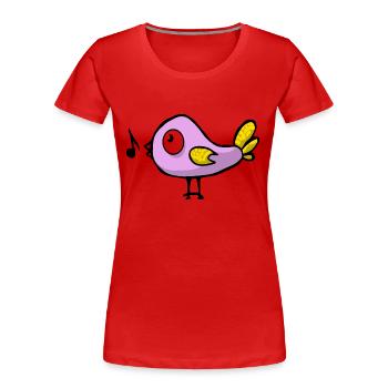 bird bird voegel animal animals7 - Women's Premium Organic T-Shirt - red - Front - Mia (176cm)